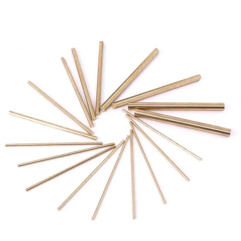 Tige de barre ronde en laiton, diamètre 1.6-20mm, longueur 100-450mm, bâton pour manche de couteau,