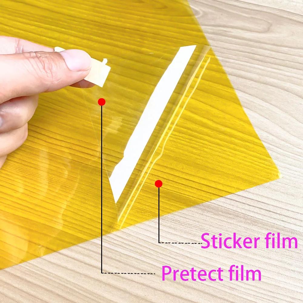 Film décoratif en verre multicolore 7,8"x11,8" en PET, anti-UV, transparent, pour la maison, le bure
