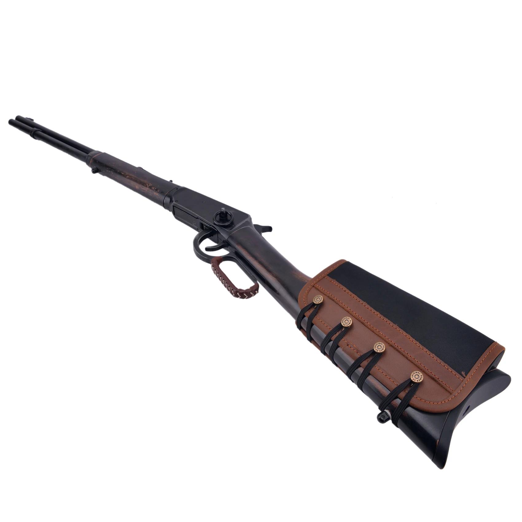 Couverture de culasse de pistolet de fusil en cuir, coussin de repose-joue antidérapant avec 3 couss