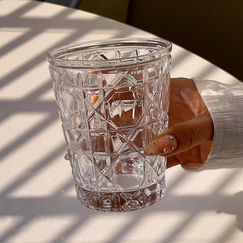 Ensemble de verres pour boire des tasses à whisky domestiques, 10,5 oz, peinture diamant, verre à vi