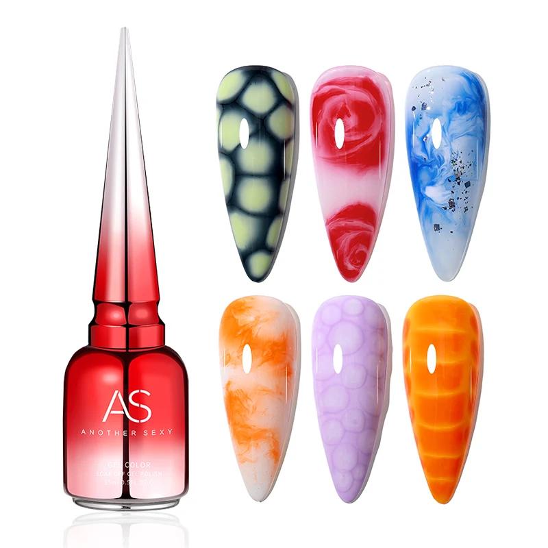 AS Tpo gratuit clair floraison Gel vernis 15ml UV LED tremper vernis à ongles pour effet d'épandage