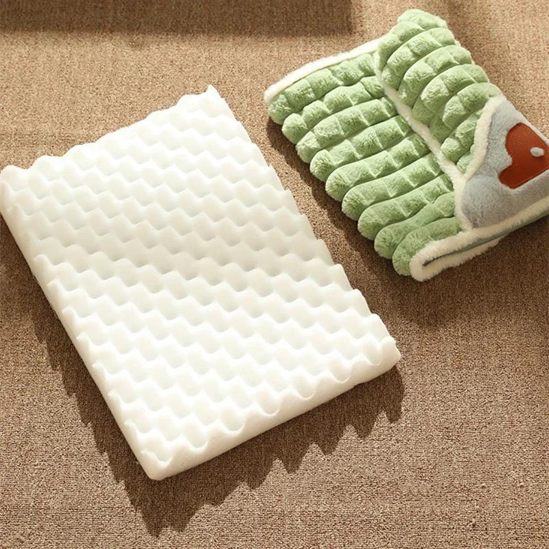 Lits apaisants pour chiens de petite et grande taille, tapis de luxe avec oreiller, housse amovible,
