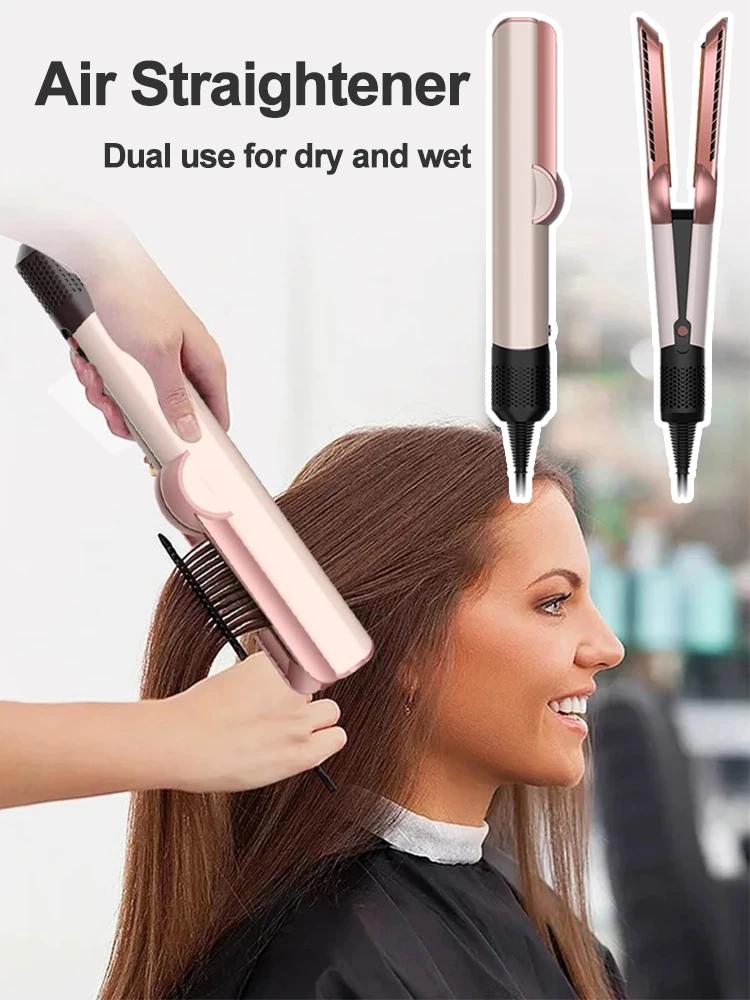 Lisseur et sèche-cheveux 2 en 1, fer plat chauffant pour séchage et lissage rapides, pour Salon de c