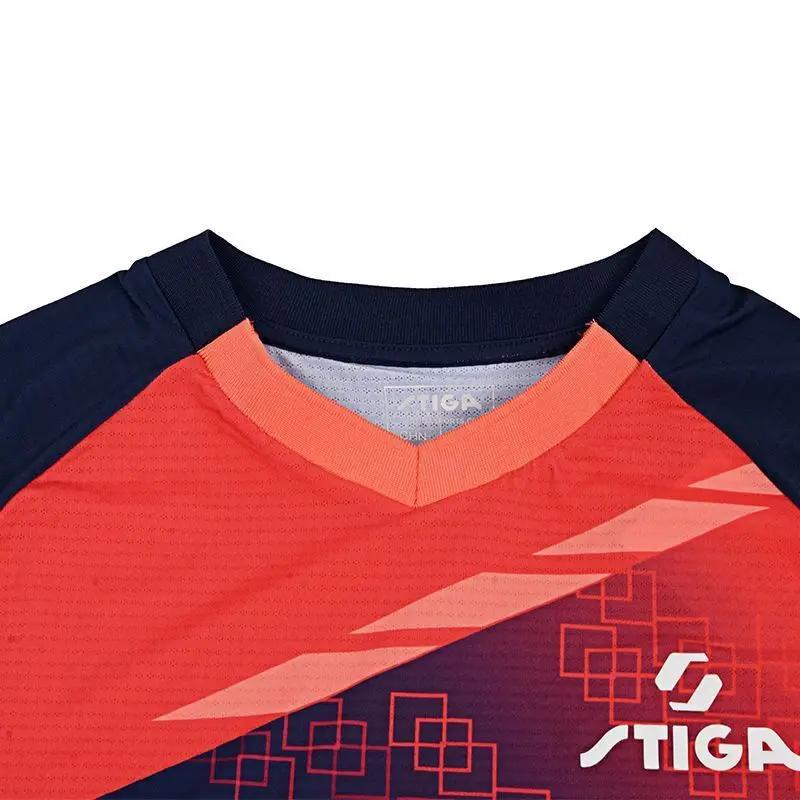 STIGA – haut de Tennis de Table pour hommes et femmes, imprimé dégradé, vêtements de sport à manches