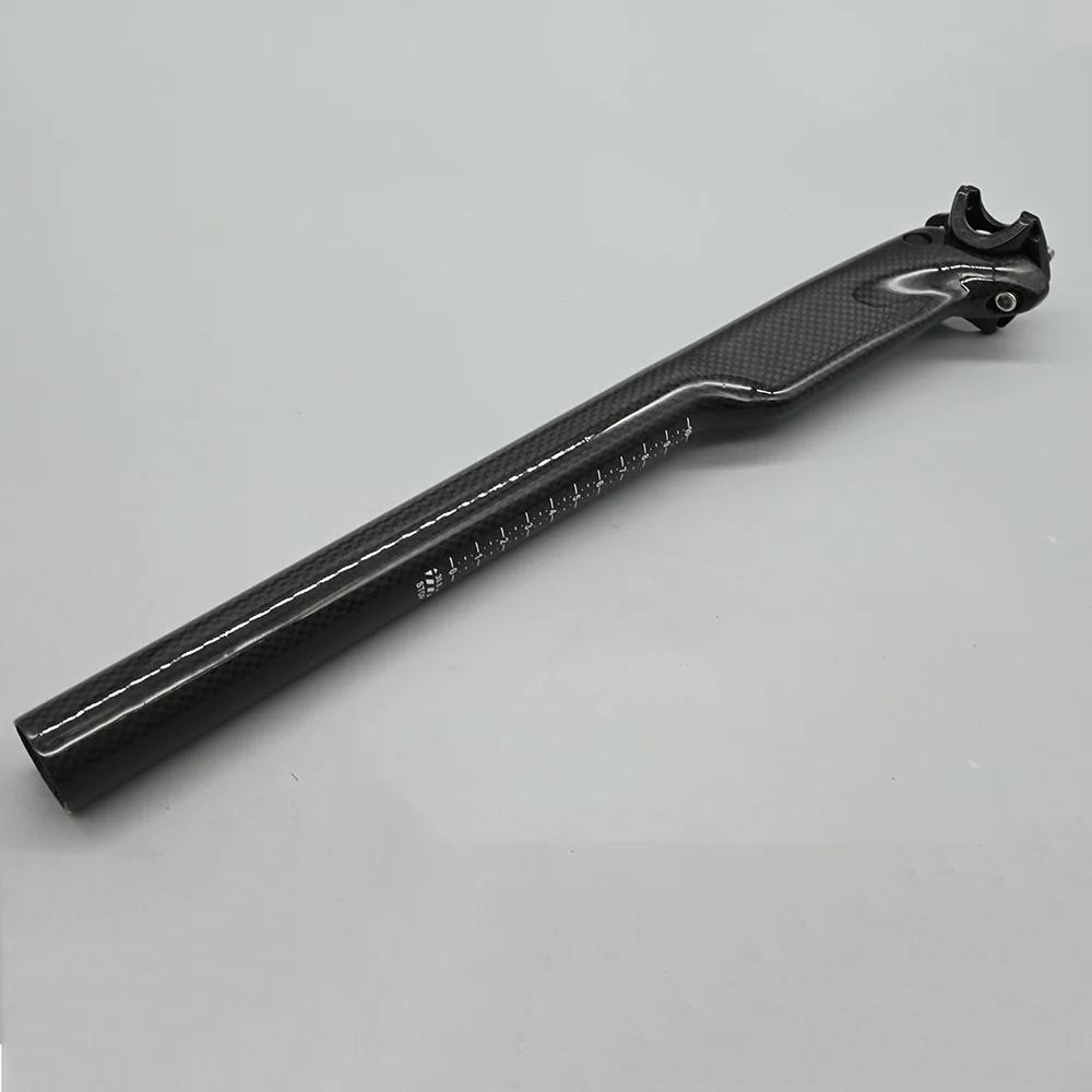 Tige de selle entièrement mate en Fiber de carbone 3K, pour vtt, vélo de route, pièces de vélo 27.2/