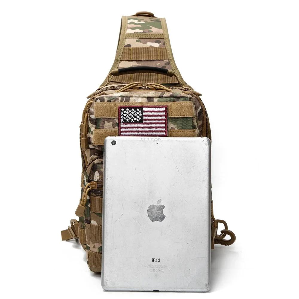 Sac de poitrine tactique, sacoches à bandoulière simple, sac à dos de voyage de Camouflage en plein