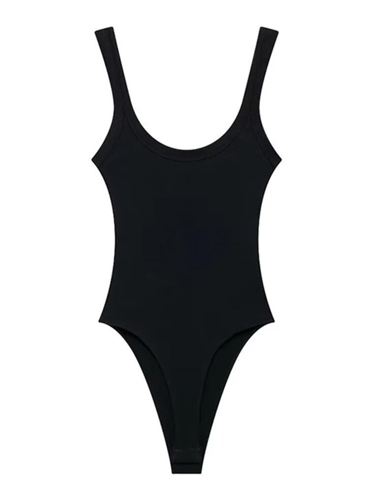Body côtelé slim pour femmes, bretelles à col rond, bouton-pression, combishort Sexy à la mode, vête