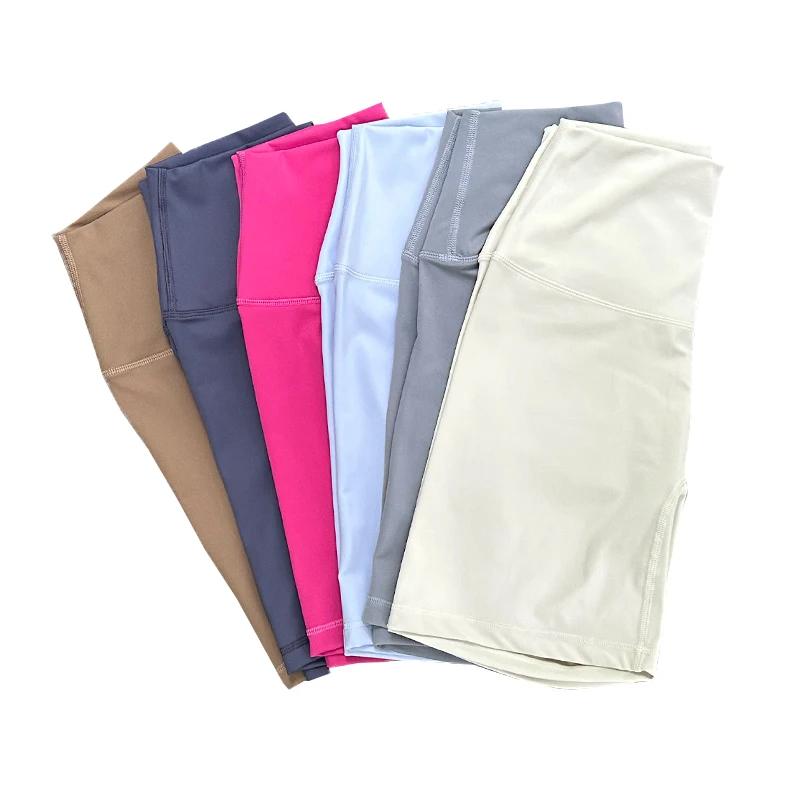 Short de sport femme taille haute Yoga cintré liftant fesses - Course Nylon élastique