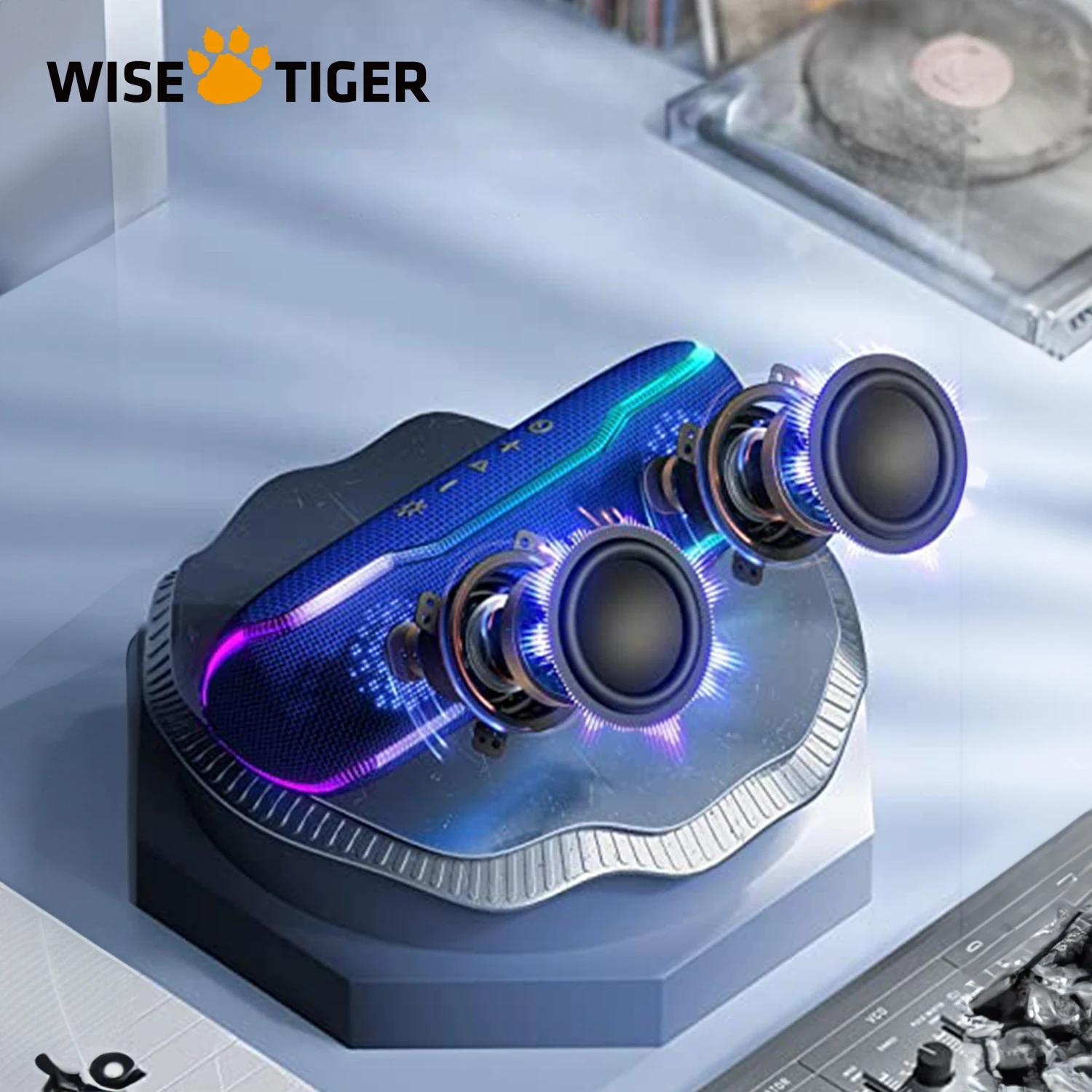 WISETIGER-Haut-parleur Bluetooth F10C, 25W, étanche IPX7, boîtier de son sans fil portable extérieur