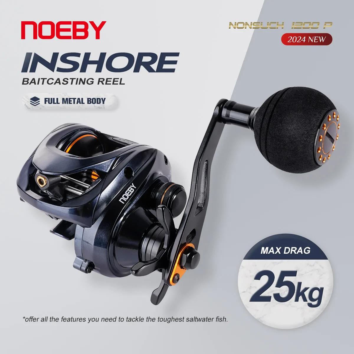 Noeby nouveau moulinet de pêche Baitcasting cosse corps entièrement en métal 25kg traînée Max 6.31 r