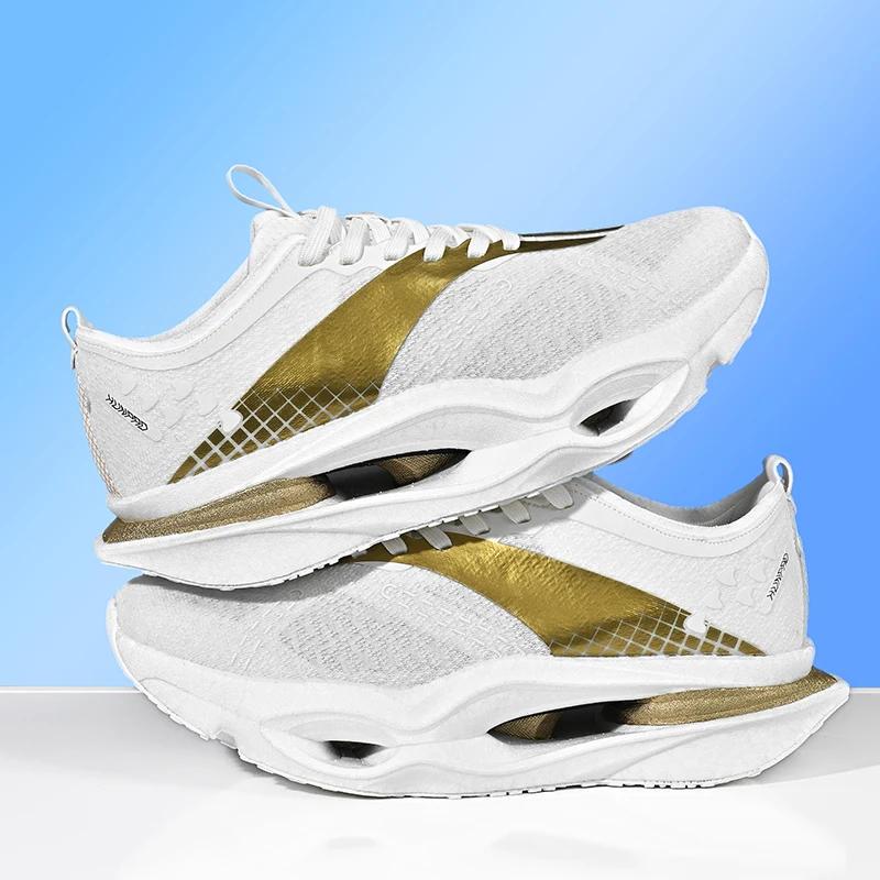 Chaussures de course pour hommes avec plaque en carbone et coussin d'air, respirantes, légères, conf
