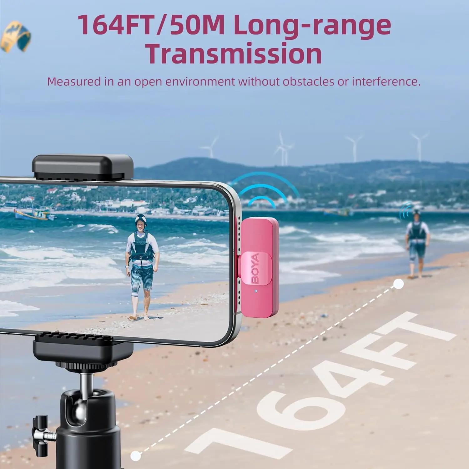 BOYA BOYA BY-V2-P Microphone Lavalier sans fil Portable enregistrement Audio vidéo Mini micro pour i