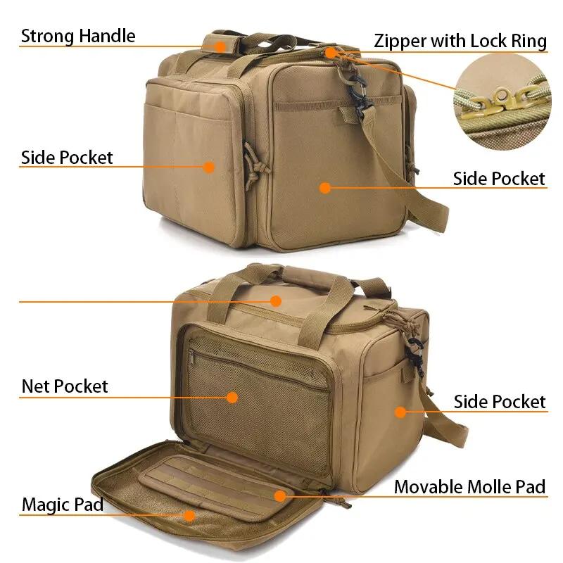 Sac de rangement en nylon pour armes à feu, système Molle, accessoire de chasse en plein air, étui à
