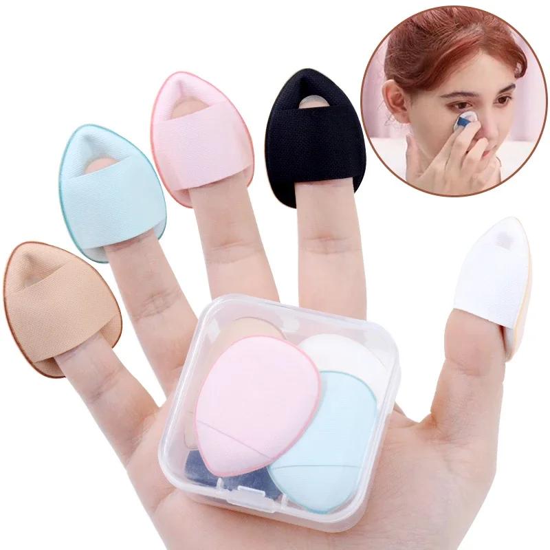 Mini fond de teint bouffant pour les doigts, petit coussin d'air, éponge en poudre, correcteur pour