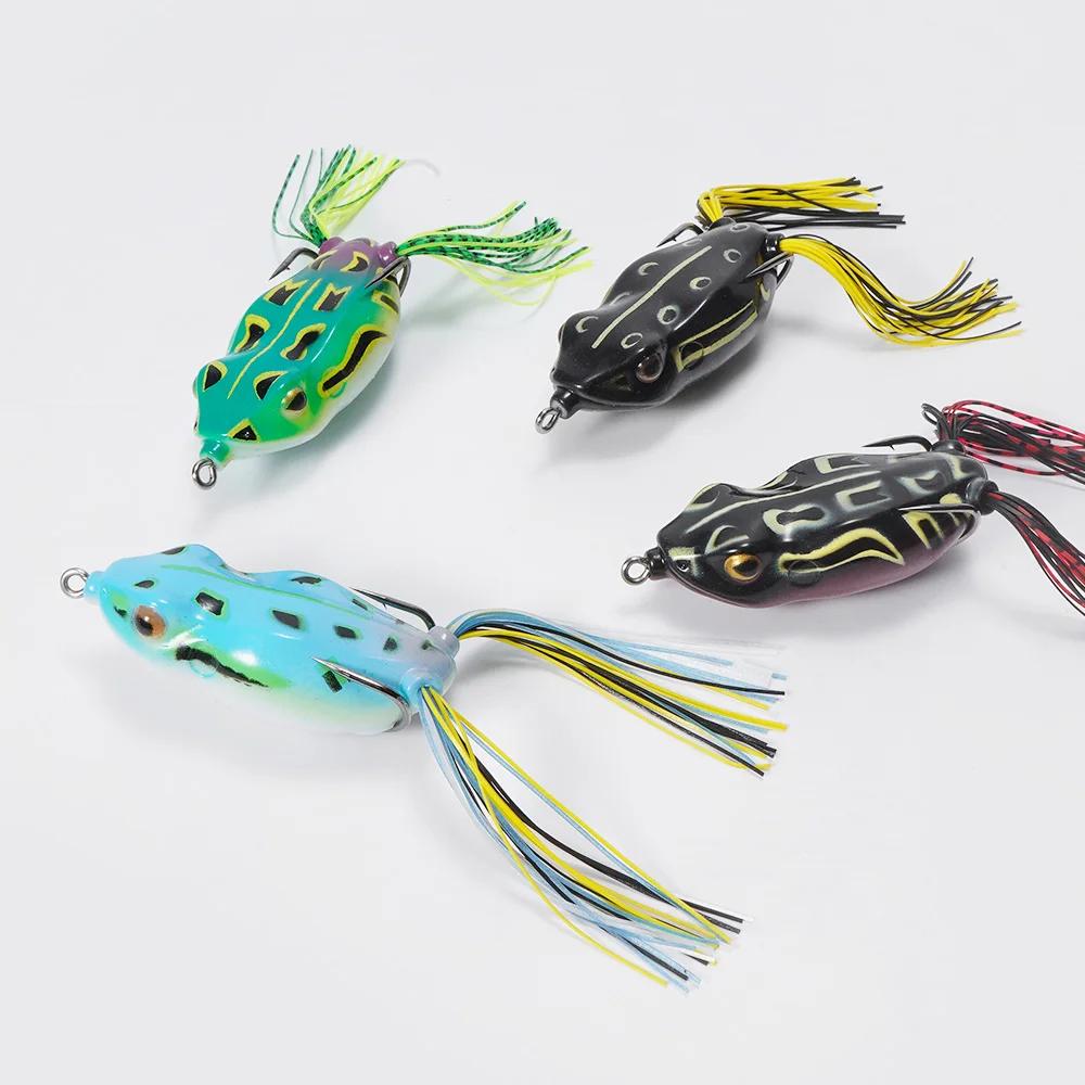 Noeby corps creux marche grenouille Topwater leurre et crapaud appâts souples avec crochets sans mau