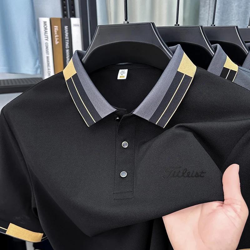 Polo à manches courtes pour homme, design de marque, col à revers, nouvelle collection été, t-shirt