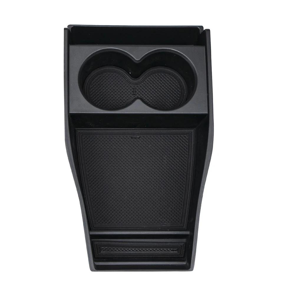 Accoudoir central noir ABS, boîte cachée, support de verre, plateau organisateur de Console pour Hyu