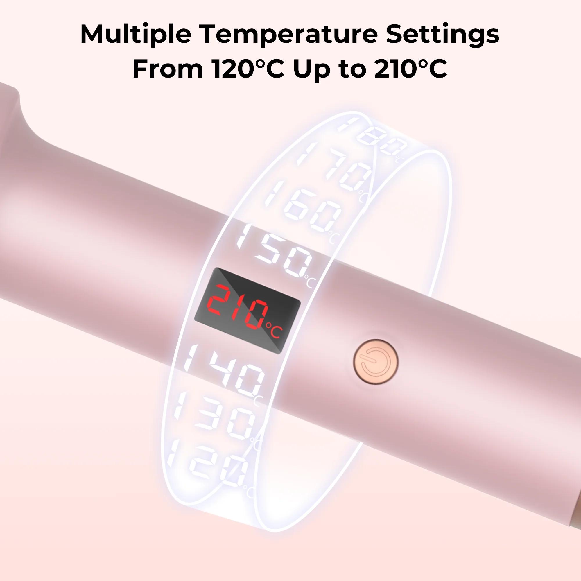 1.5 pouces fer à friser brosse en céramique brosse thermique chauffée brosse ronde cheveux électriqu