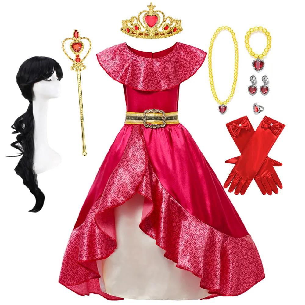 Vêtements de Cosplay pour enfants, Costume de princesse Elena pour filles, Halloween, carnaval, jeu