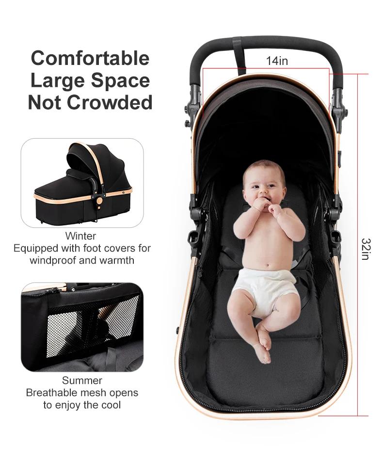 Poussette bébé 3 en 1 poussette Convertible bébé voitures landau Buggies poussette mère enfants pous