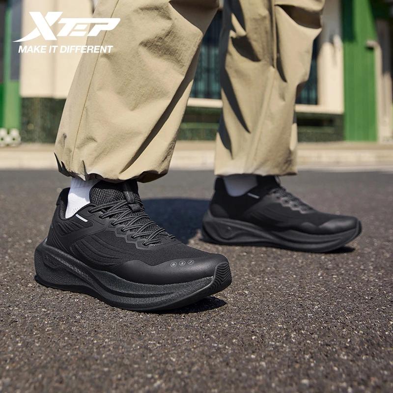 Xtep chaussures de course pour hommes 2025 hiver doux rebond plus fort Force propulsive amorti souti