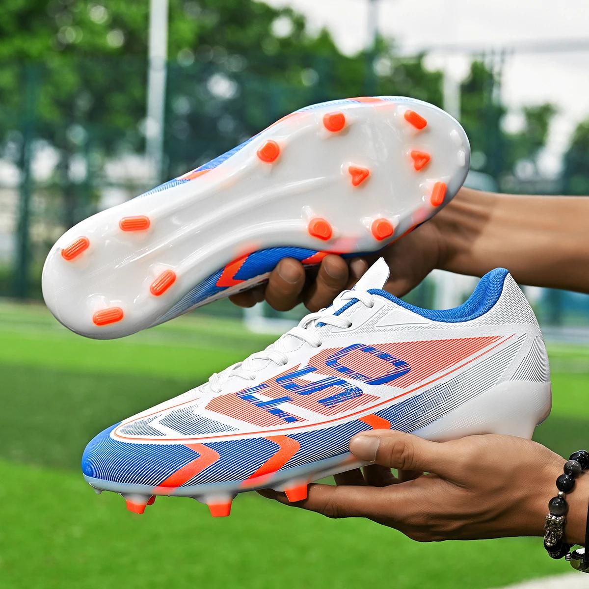 Chaussures de football basses populaires, clous cassés, styles unisexes TF et pointes FG, 2 couleurs