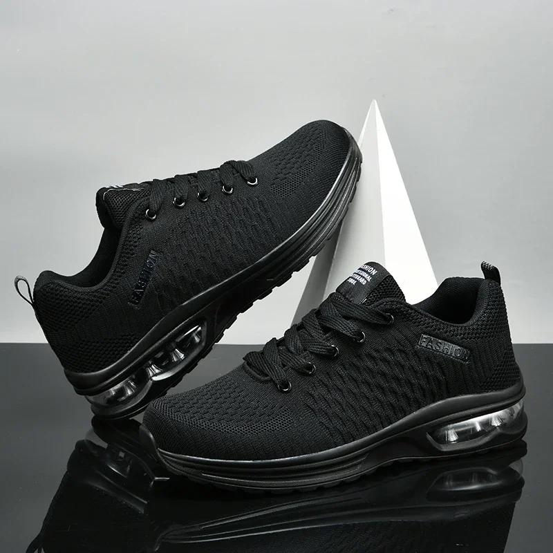Chaussures de course légères à lacets pour hommes, baskets de sport de plein air décontractées en ma