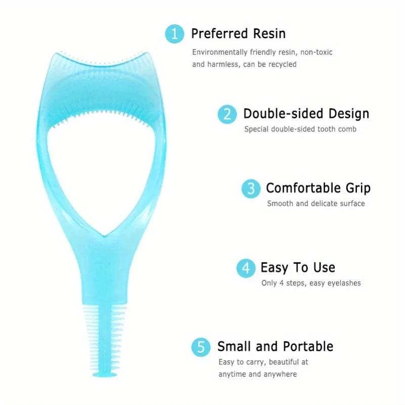 Modèle applicateur de Mascara 3 en 1 avec protection et étui pour recourbe-cils, support pour Eyelin