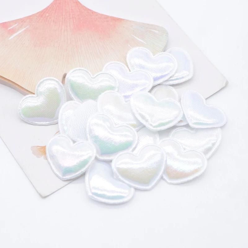 100 pièces 22*18mm coeur coloré Applique pour chapeau fait à la main artisanat vêtements patchs de c