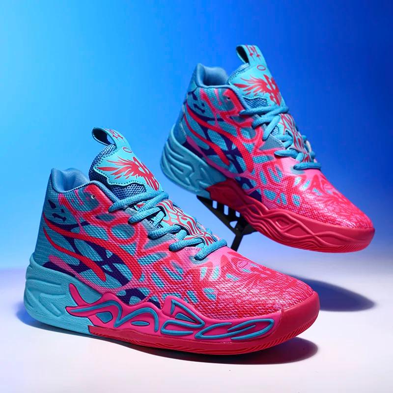 Chaussures de basket-ball pour hommes, baskets montantes souples et légères, antidérapantes, absorba