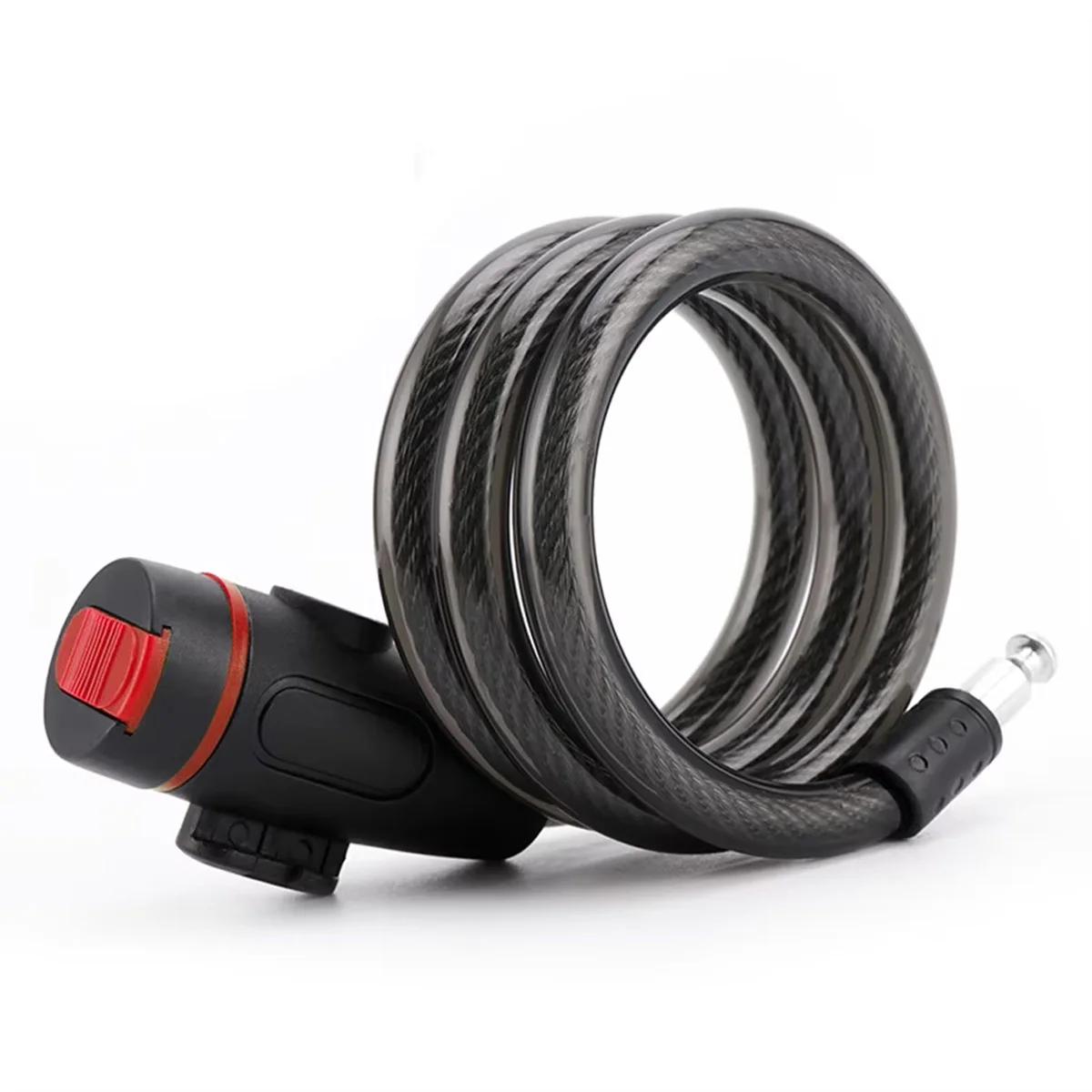 Serrure de câble de vélo avec clés, haute sécurité, antivol, résistant aux cisailles, serrure univer
