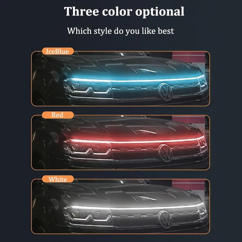 Bande lumineuse Led dynamique pour capot de voiture, Guide universel pour capot de moteur, barre lum