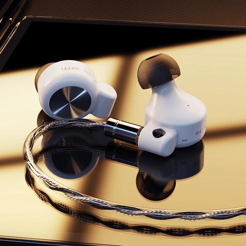 ARTTI-Écouteurs filaires intra-auriculaires HiFi IEM T10, moniteurs 0.78mm, 2 broches, connecteur 3.