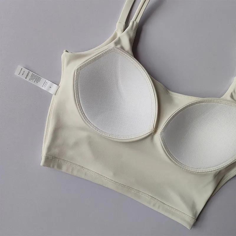 Soutien-gorge de Yoga et de Fitness pour femmes, nouvelle sangle arrière intégrée, gilet de sport, s