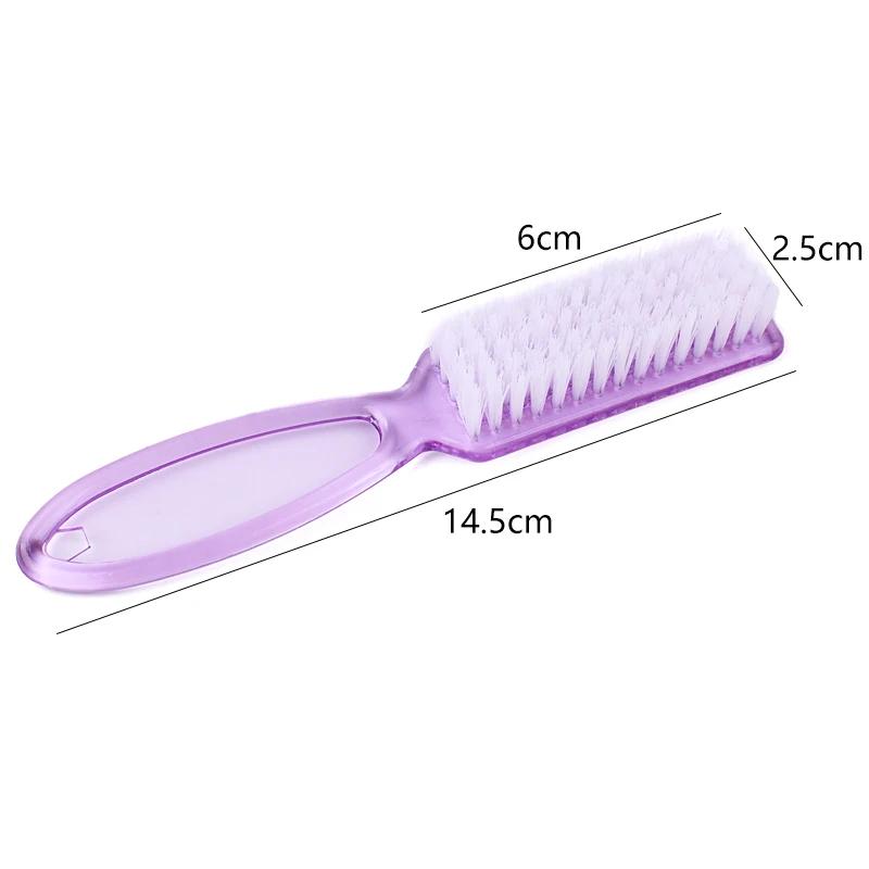 Brosse à ongles transparente, brosses de nettoyage, poignée en plastique, nettoyeur de brosse multif