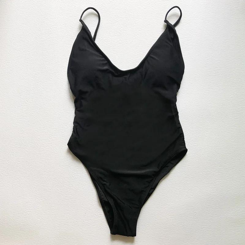 Sexy rembourré solide maillot de bain femmes une pièce maillot de bain 2025 nouveaux Bikinis maillot