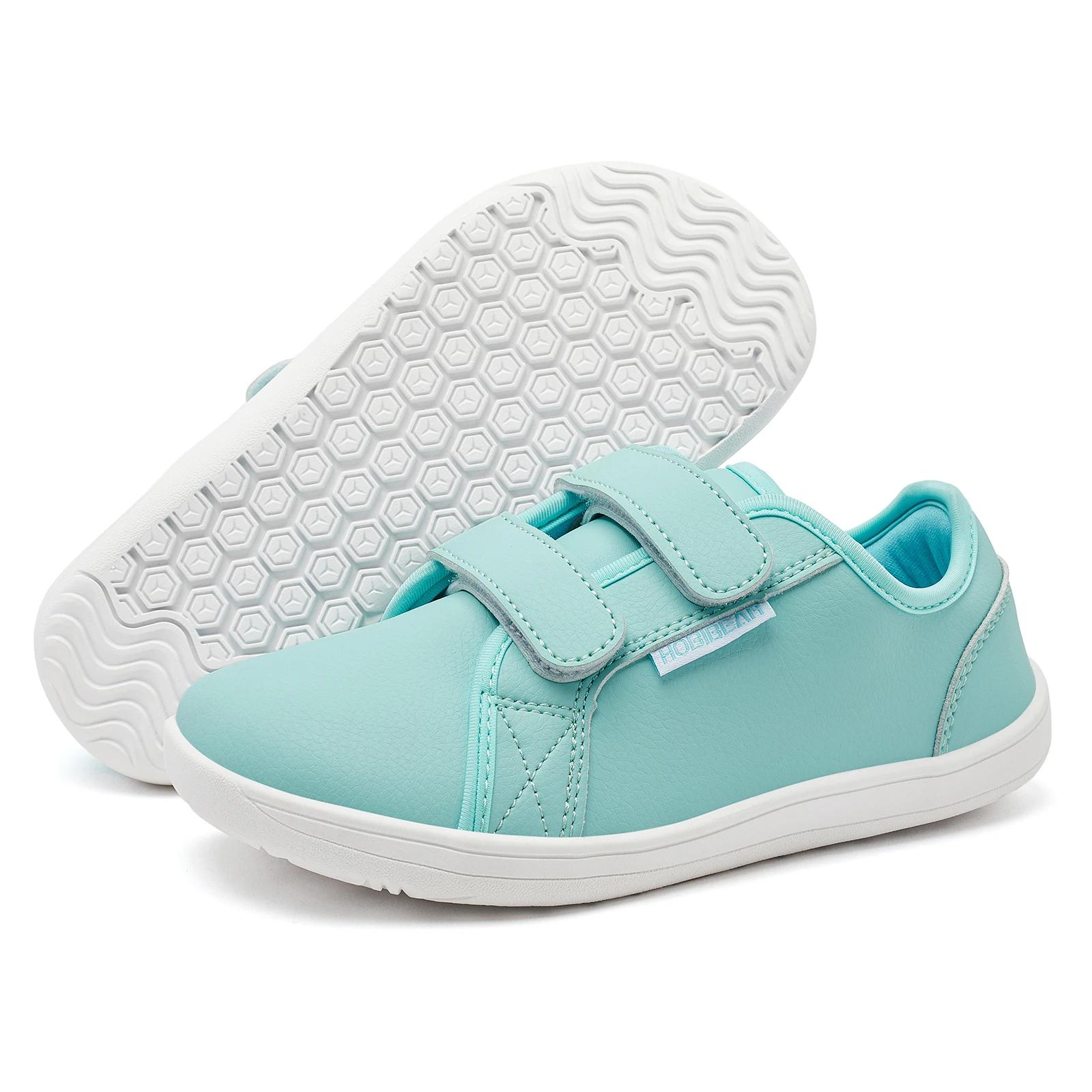 HOBIBEAR Baskets pieds nus minimalistes pour enfants | Boucle à crochet | Chaussures à bout larg