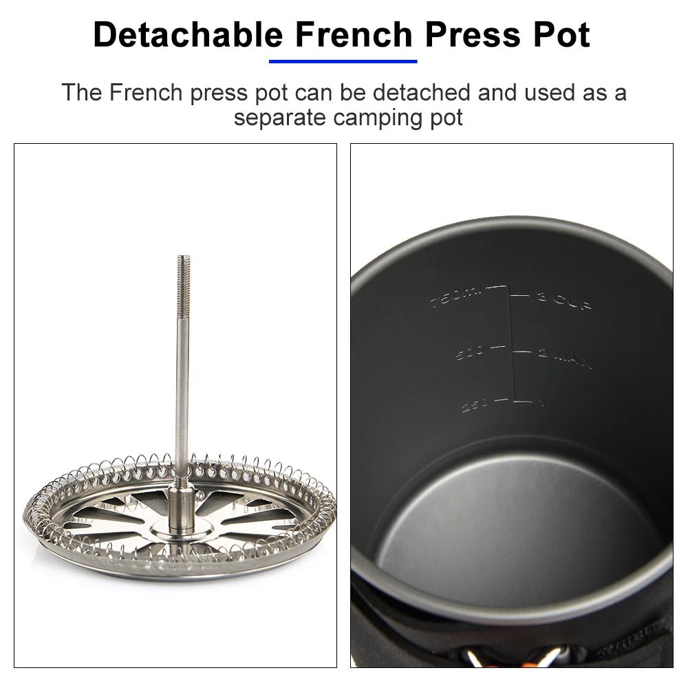 Widesea système de cuisine de Camping avec échange de chaleur cuisinière à gaz d'extérieur brûleur à