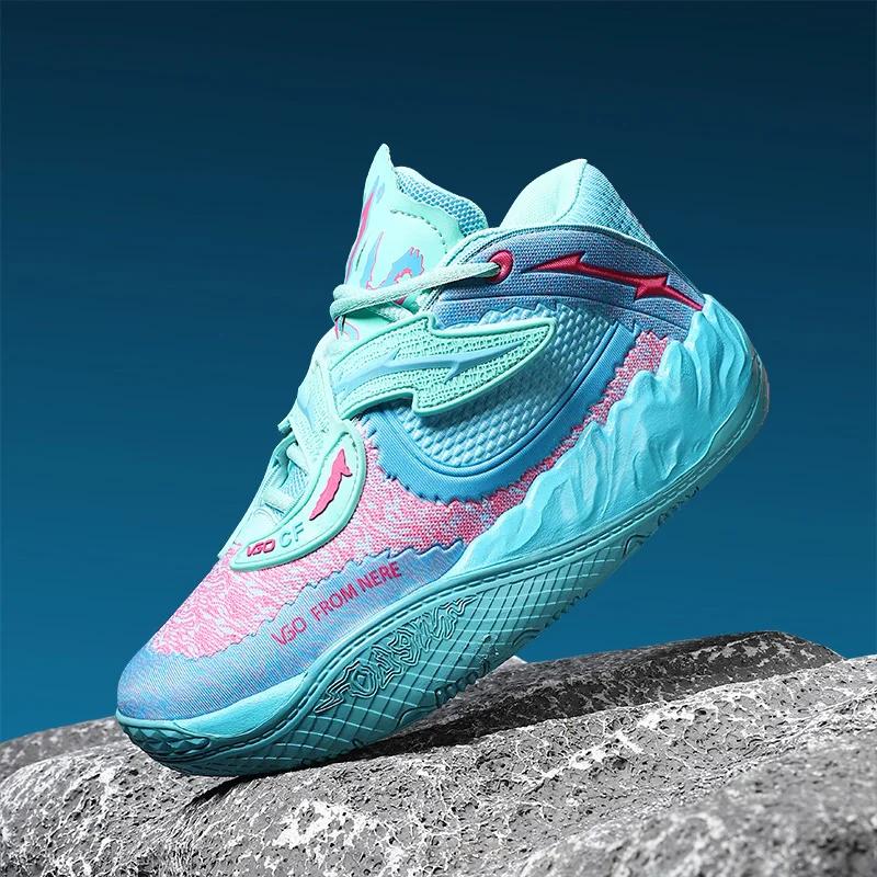 Hommes chaussures de basket-ball chaussures de sport en plein air unisexe course respirant athlétiqu