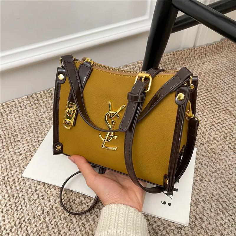 Nouveau Sac Bandoulière Carré Rétro Mini Style Coréen 2026, Sac à Main Texturé avec Poignée Supérieu