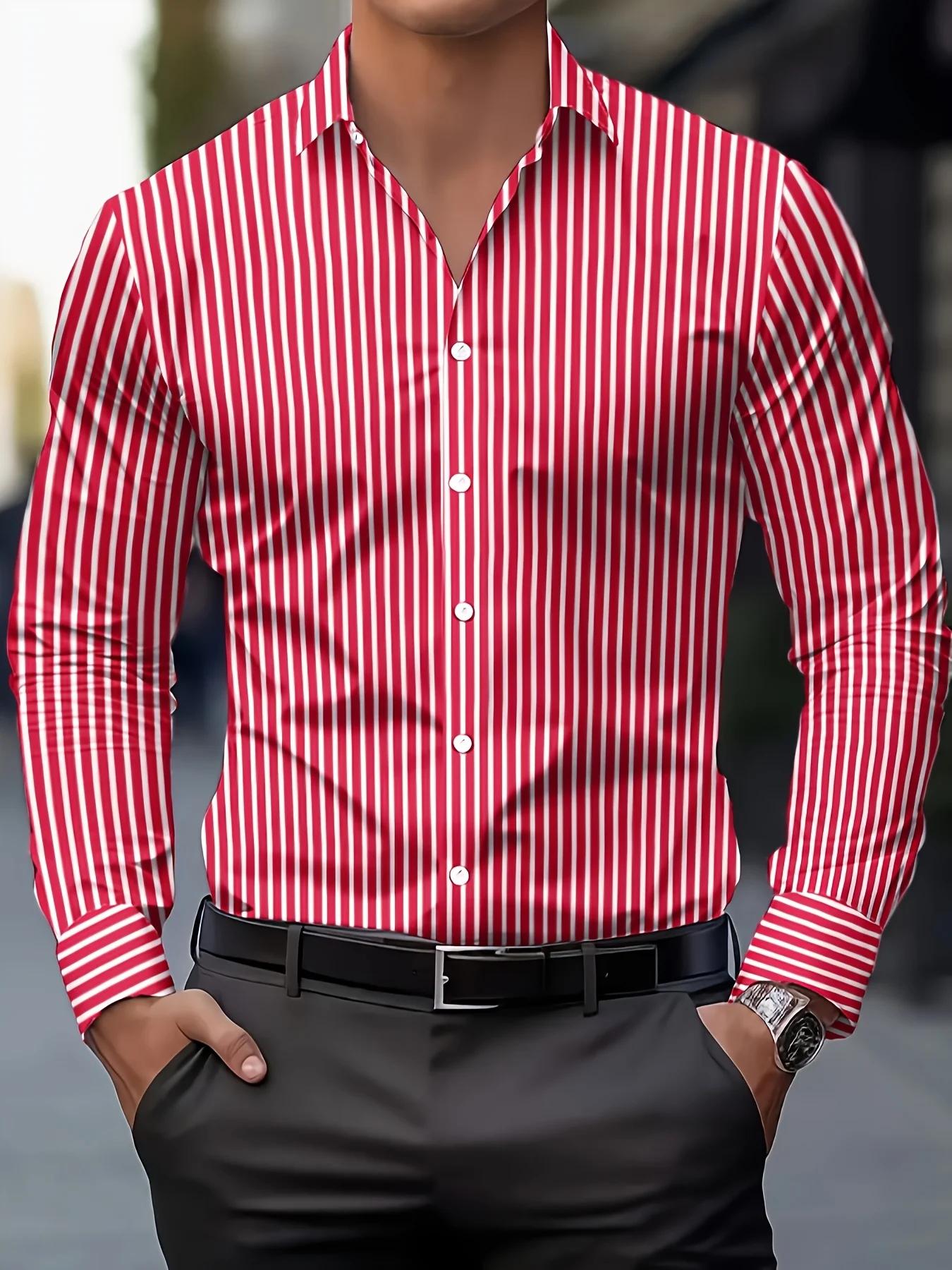 Chemise d'affaires décontractée pour hommes, boutonnée, manches longues, chemise de bureau formelle
