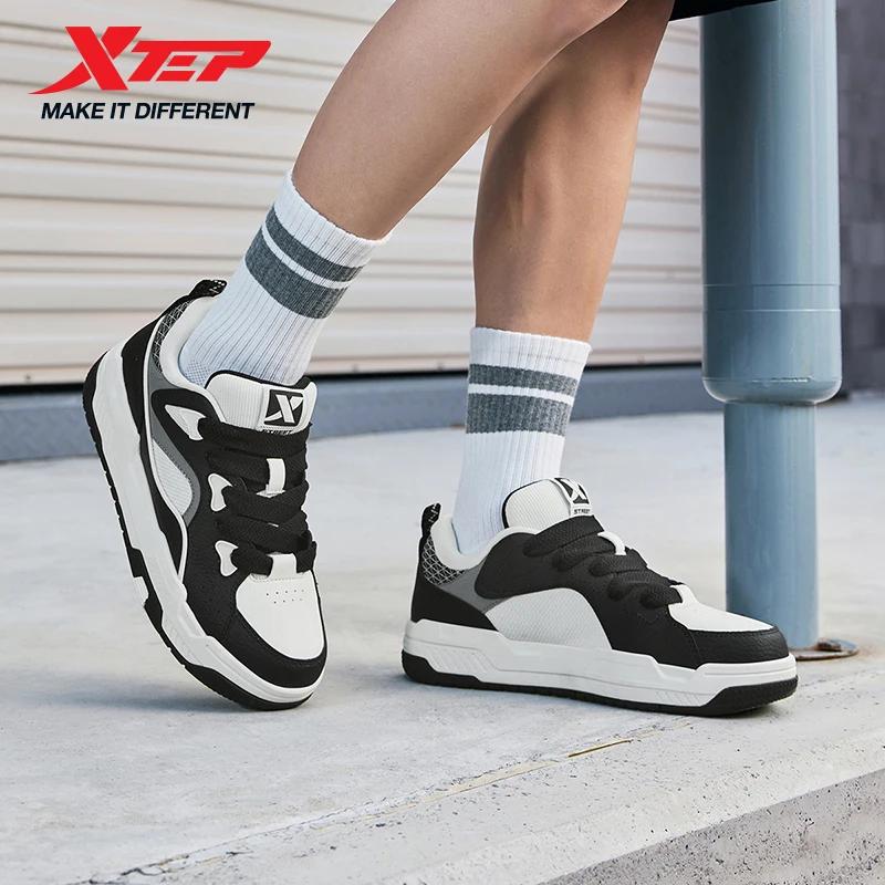 Xtep chaussures de skateboard hommes 2025 printemps et automne semelle épaisse respirant polyvalent