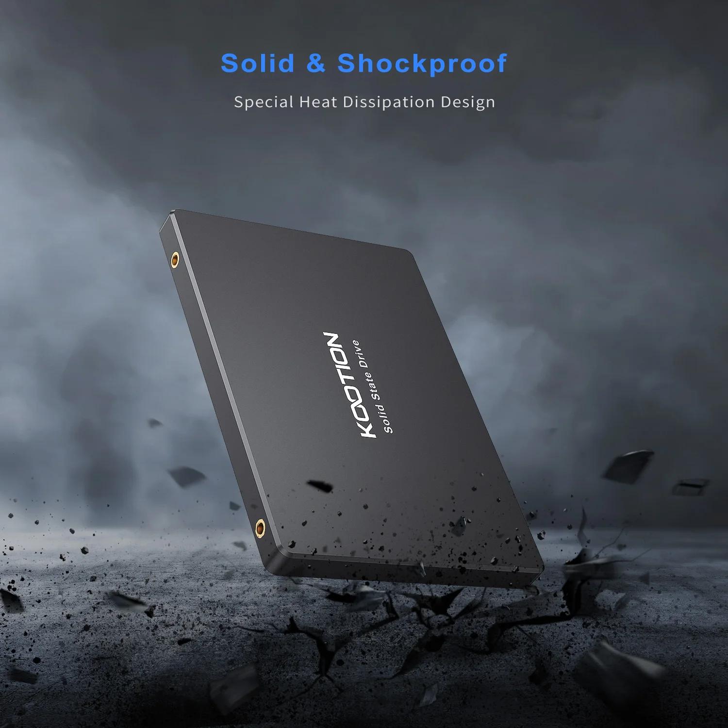 KOOTION-Disque dur interne SMiSSD, X12, SATA 3, 512 pouces, capacité de 256 Go, 2.5 Go, 1 To, 2 To,