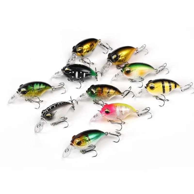 Nouveau Crankbait Wobblers leurre 38mm/8g 48mm/11g crochets de haute qualité 10 couleurs différentes