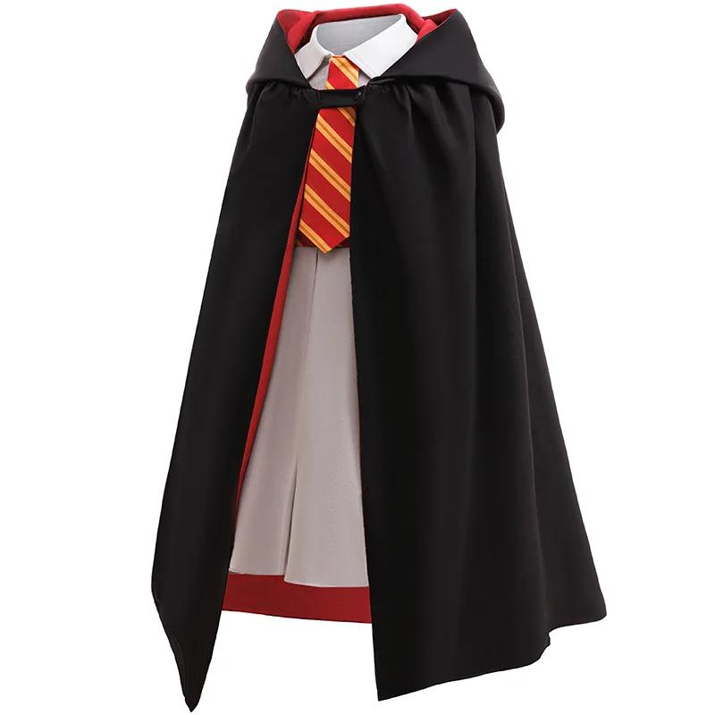 Robe d'halloween et de noël pour filles, cape, lunettes, chaussettes, Costume de Cosplay, robe de fê