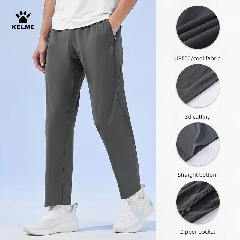 Kelme-Pantalon de basket-ball d'été pour homme, vêtement de sport léger et respirant, à jambes droit