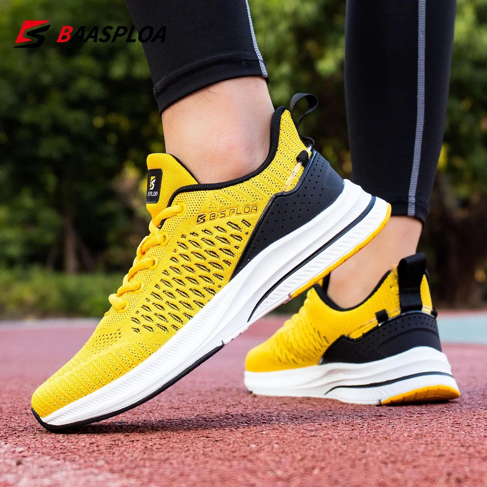 Baasploa hommes chaussures de course nouveau respirant maille Sport baskets grande taille 41-48 mâle