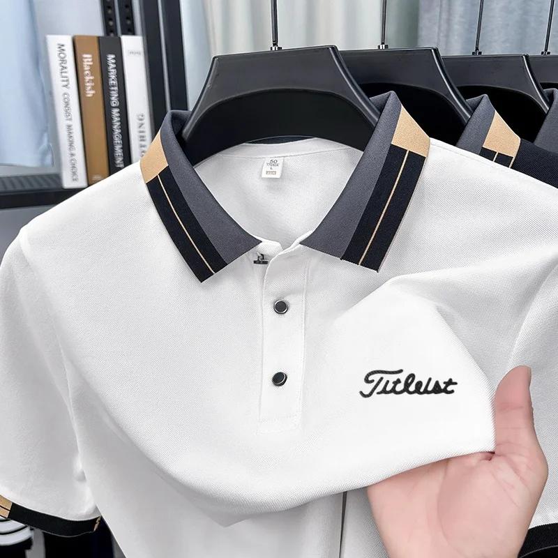 Polo à manches courtes pour homme, design de marque, col à revers, nouvelle collection été, t-shirt