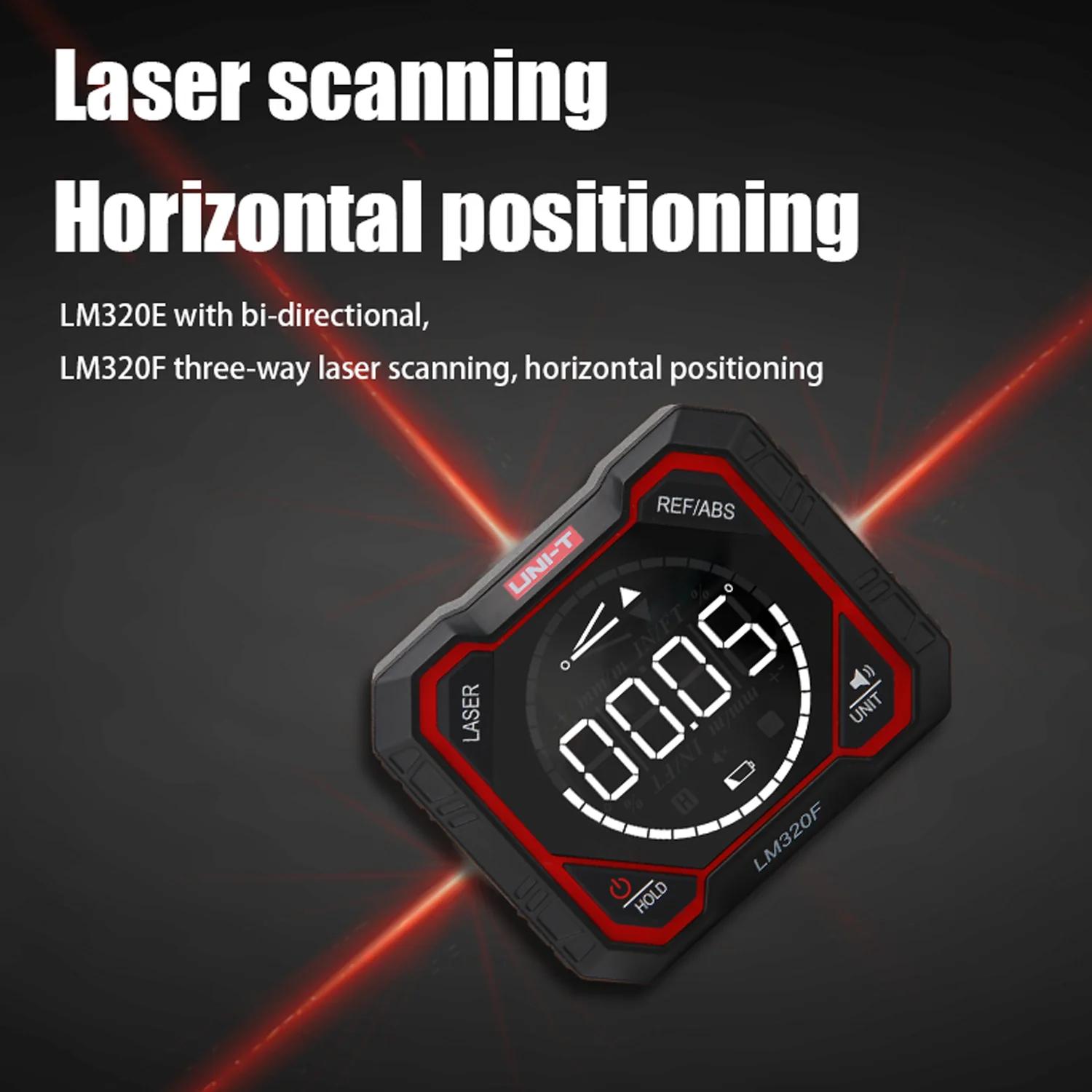 Inclinomètre Laser numérique UNI-T LM320D LM320E LM320F, compteur d'ange avec mesure d'angle relatif