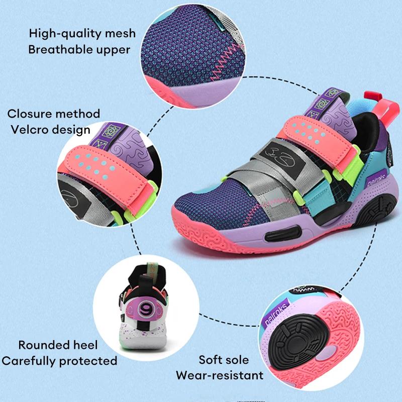 Chaussures de basket-ball pour enfants filles, rembourrées, Absorption des chocs, confortables, spor